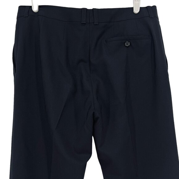 HUGO BOSS Women's Black Dress Pants Virgin Wool Straight Leg Stretch Size 42R - Picture 4 of 12